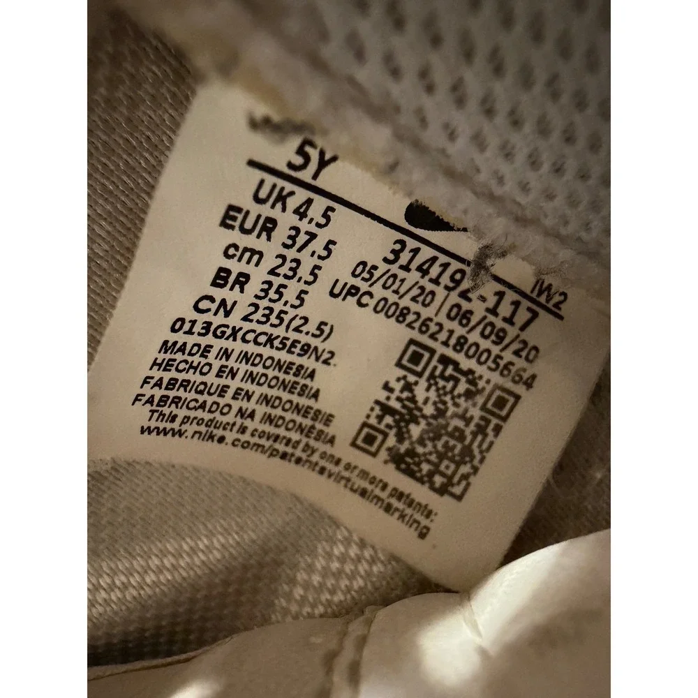 Nike Air Force‎ 1 Low GS White Sneakers Shoes 314192-117 Kids
